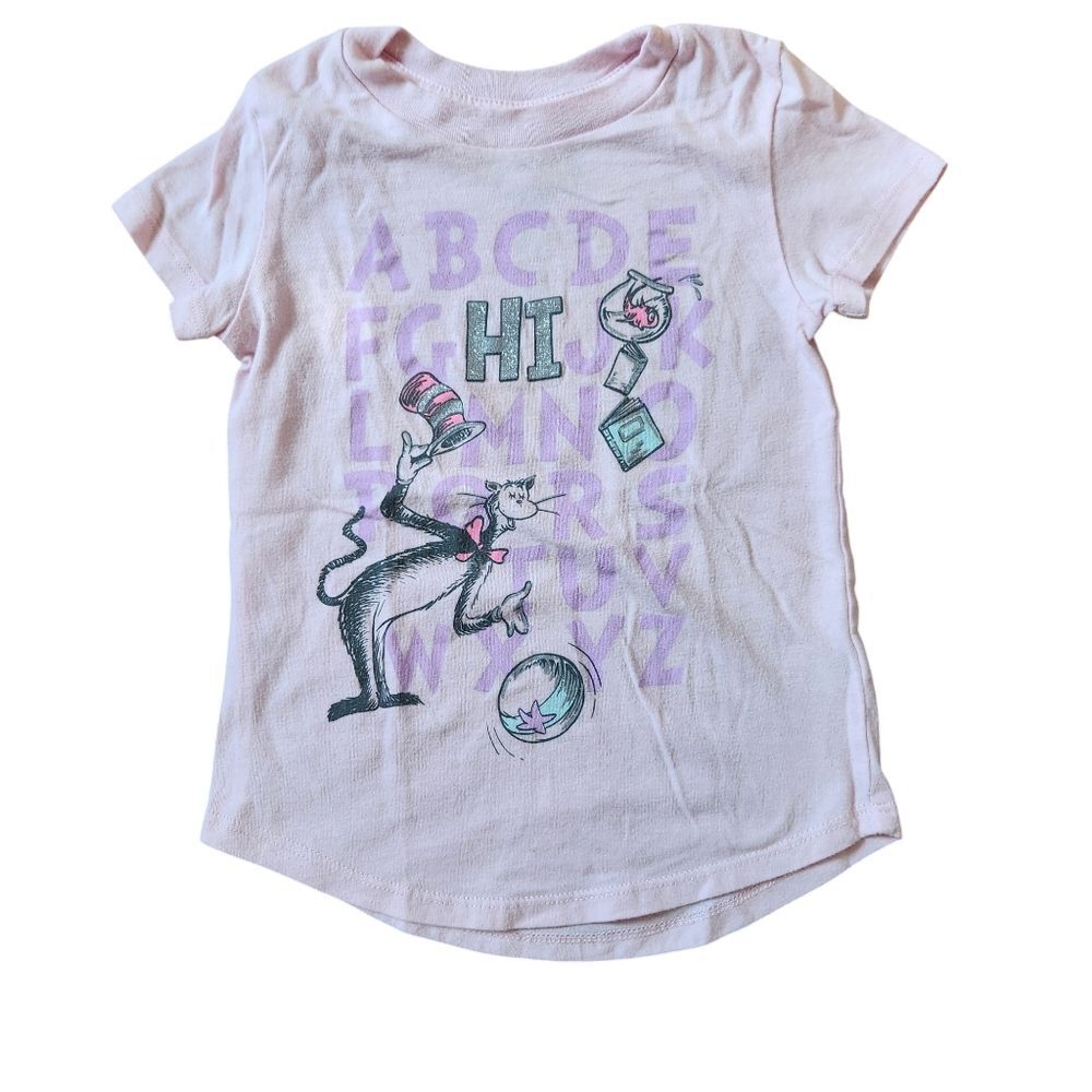 Jumping Beans Girl's Dr. Seuss/Cat in the Hat "HI" Alphabet T-Shirt Size 3T